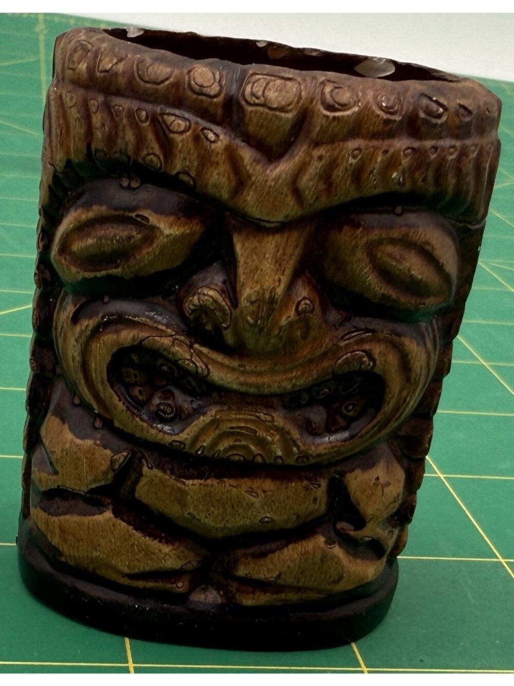 Vintage Hawaiian Tiki Tooth Pick Holder Ceramic Florida Souvenir READ